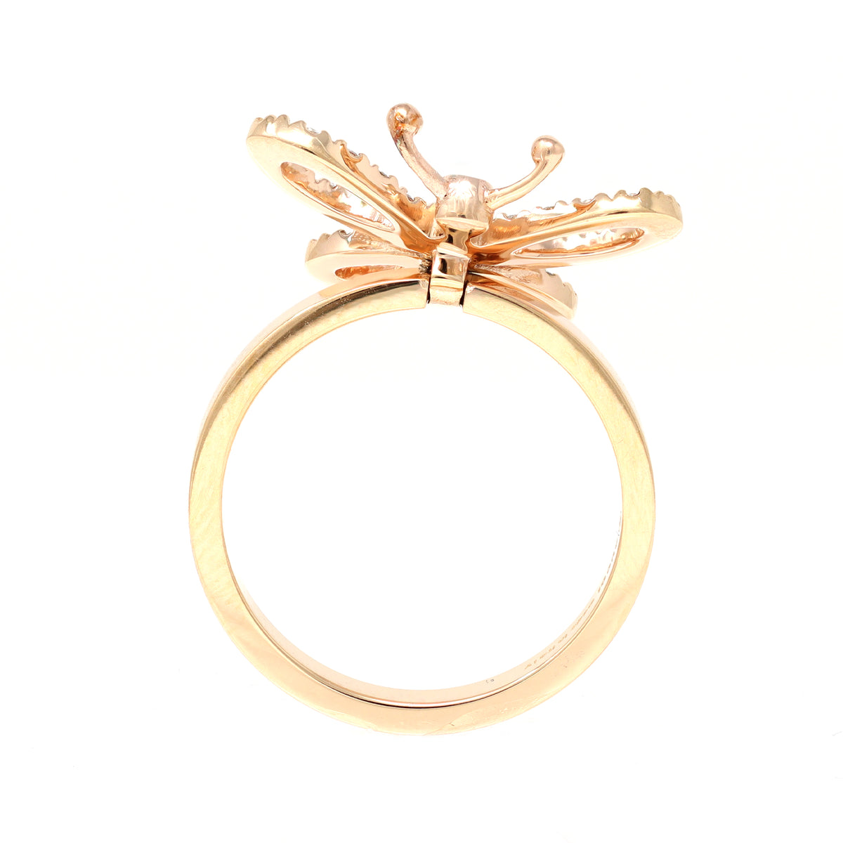 Gucci Flora Farfalla 18k Rose Gold Ring back view