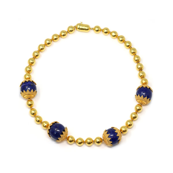 ☆ラピスラズリ ロザリオ☆ ~Lapis Lazuli~ Gold ver. エンジェライトとラピスラズリのロザリオ | iichi 日々の暮らし