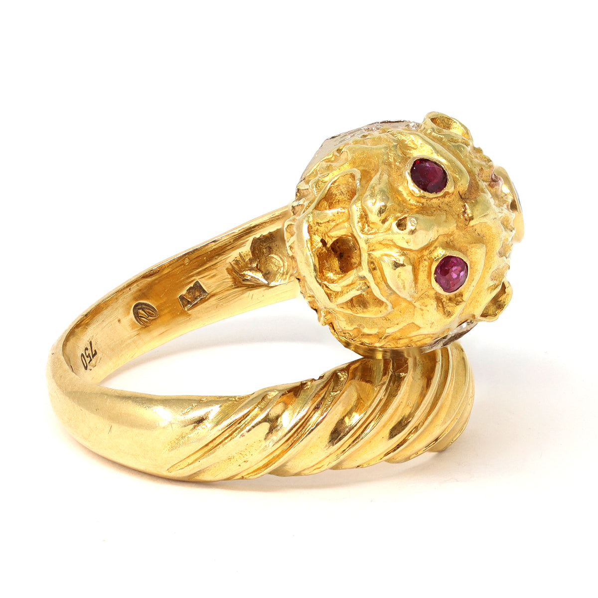 Signed Ilias Lalaounis Bypass Lion Ring in 18K
