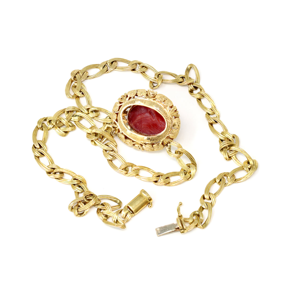 1960s-italian-oxblood-cabochon-coral-and-18-karat-yellow-gold-necklace-coral-back-view-2000x2000