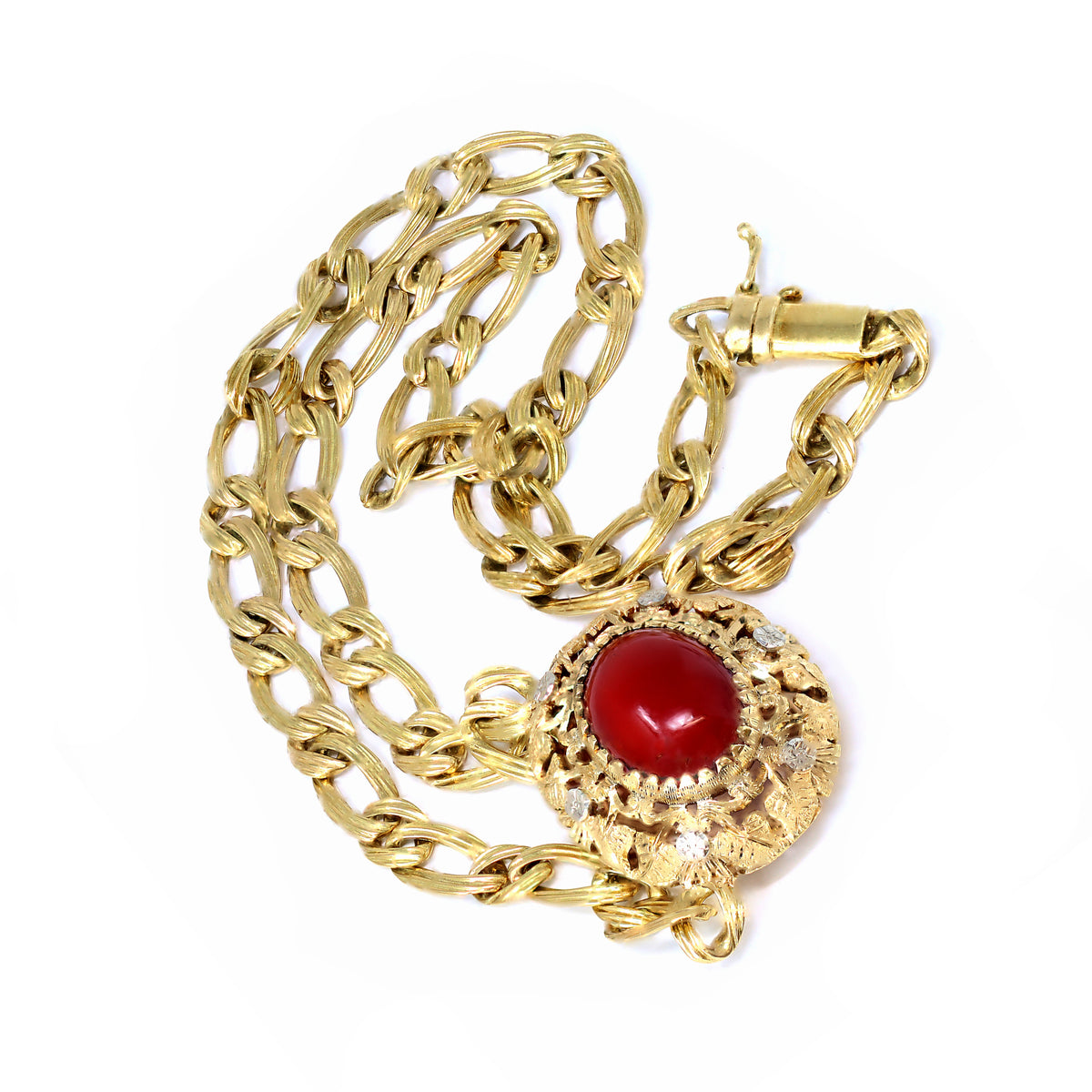 1960s-italian-oxblood-cabochon-coral-and-18-karat-yellow-gold-necklace-coral-clasp-view-2000x2000