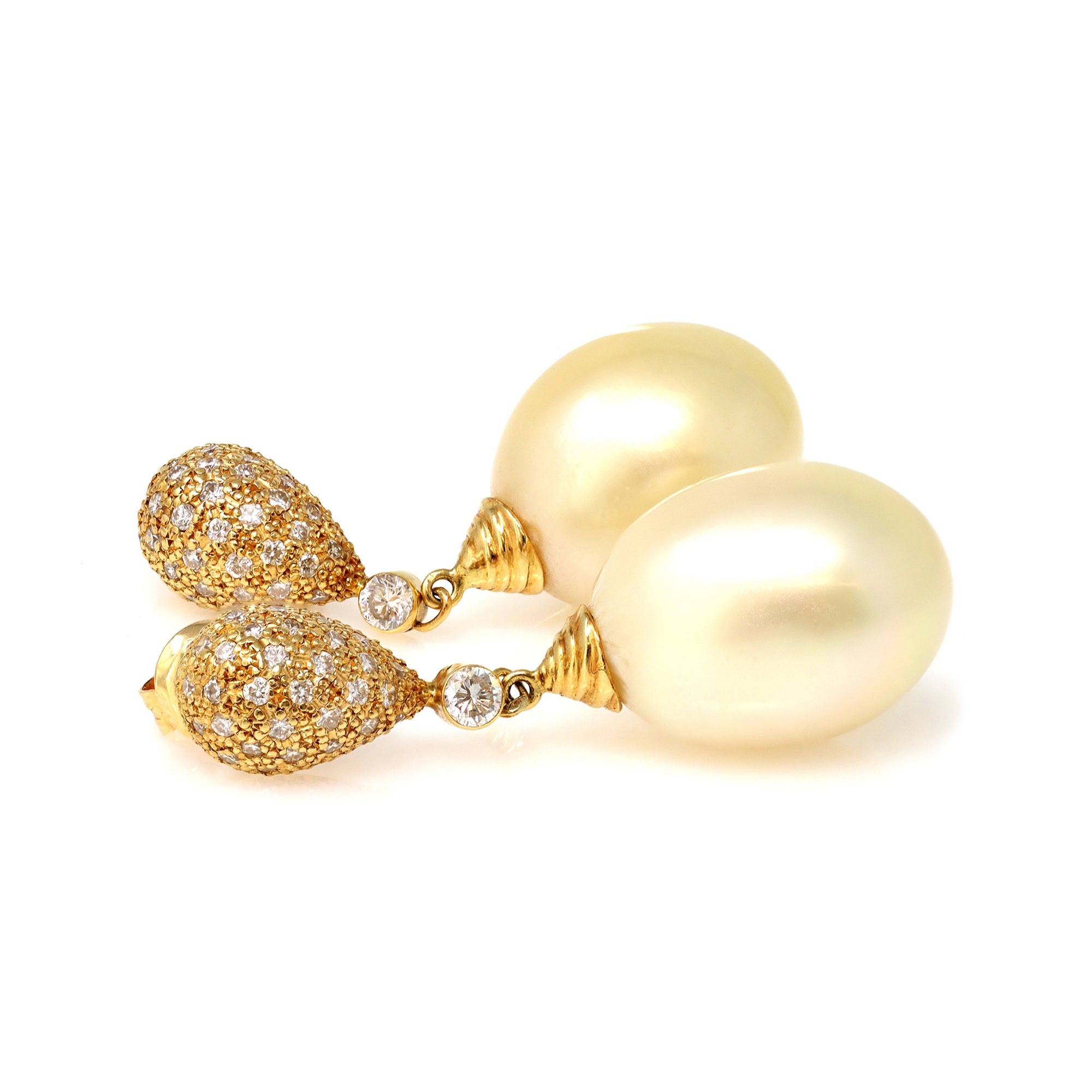 Buy Curio Cottage The Pearl Story - Rose Gold Color Champagne Pearl Stud  Earrings online