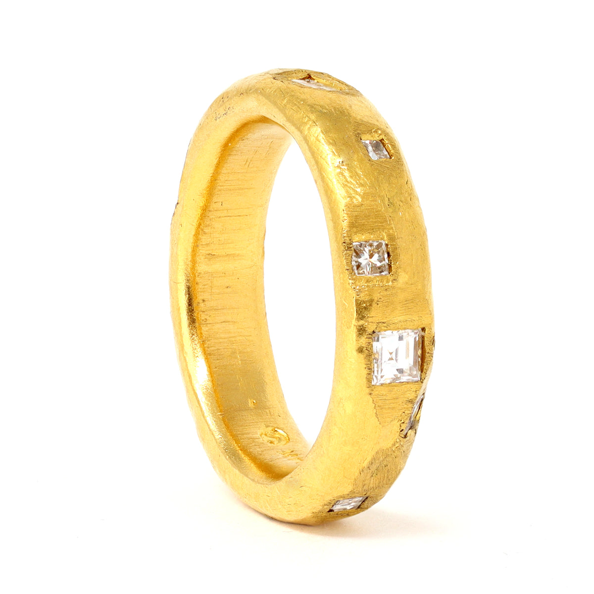 Rosaria Varra Diamond Band Ring in 24K Gold vertical view