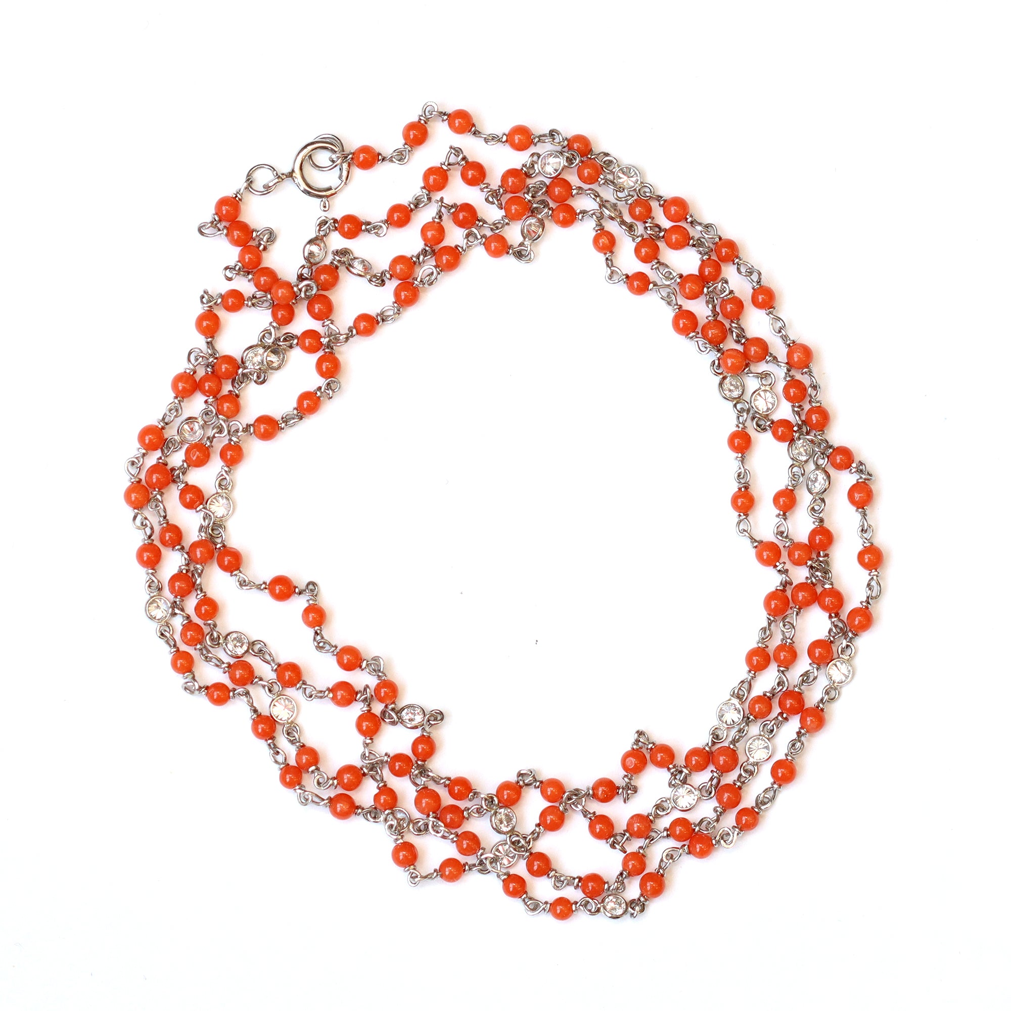 Rosaria-Varra-handmade-platinum-diamond-and-coral-bead-opera-necklace-random-view-2000x2000