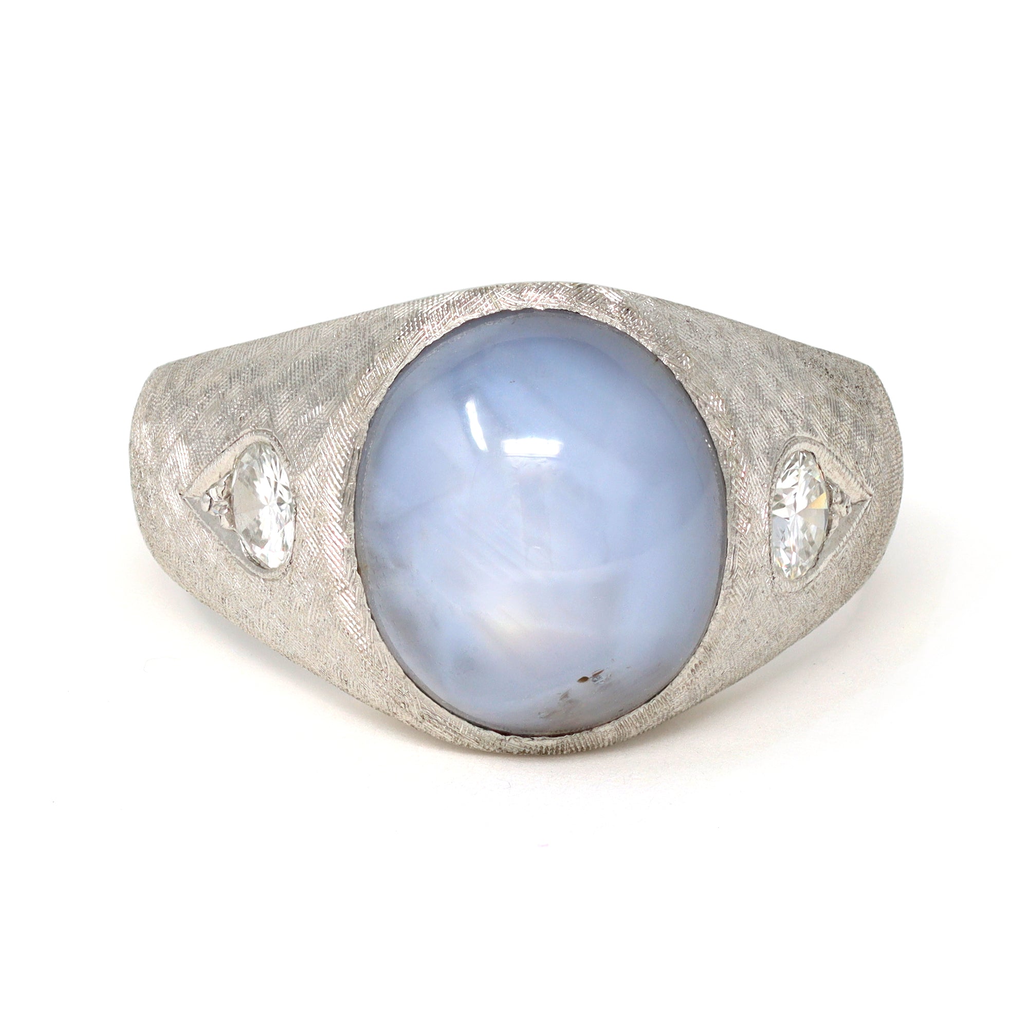 1930s Art Deco Gypsy Star Sapphire Ring ROSARIA VARRA FINE JEWELRY