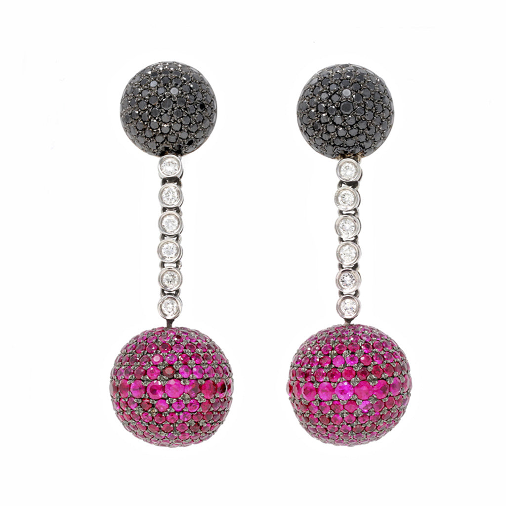 de GRISOGONO Boule Earrings with Ruby and Diamonds - ROSARIA VARRA FINE ...