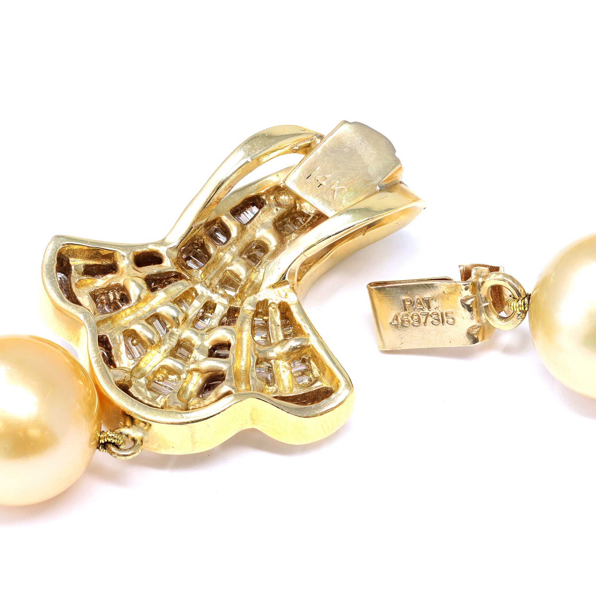 South Sea Cultured Pearl, Diamond, Platinum Necklace, Francesca